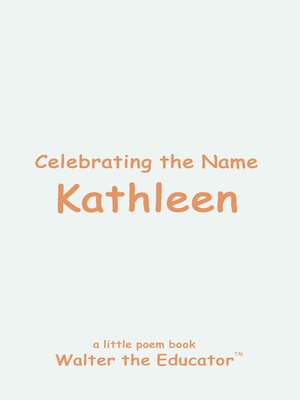 cover image of Celebrating the Name Kathleen
